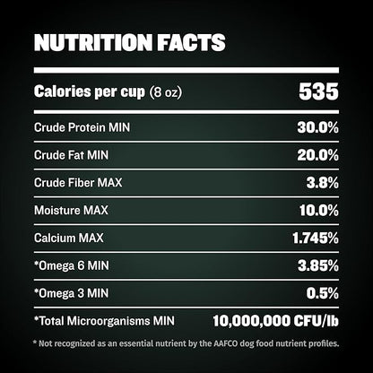 Bully Max Dry Dog Food for Adults & Pupppies - High Protein & Fat for Muscle & Weight Gain - High Performance Dog Food Supplements - Small & Large Breed Dogs (535 Calories Per Cup), Chicken, 5lb Bag