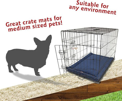 Majestic Pet Orthopedic Memory Foam Dog Crate Mat - Plush Pet Bed Pad for Crates & Kennels | USA Crafted | 36"x23" Villa Navy