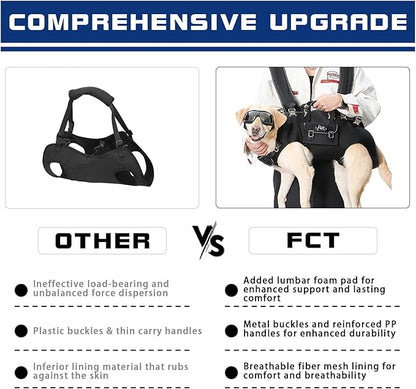 Dog Backpack Carrier - Spine-Friendly for Large Dogs(24-35lbs) Horizontal Design Dog Carrier with Adjustable Back Straps for Joint Injuries, Arthritis, Ideal for Stairs, Elderly Dogs(Size XL)
