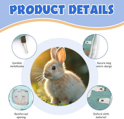 3pcs Hay Bag for Rabbits, 3 Holes Guinea Pig Hay Bag Hanging Hays Feeder Save Space Large Capacity Storage Dispenser for Bunny Chinchillas Hamsters Rats and Other Small Pets Small Animal