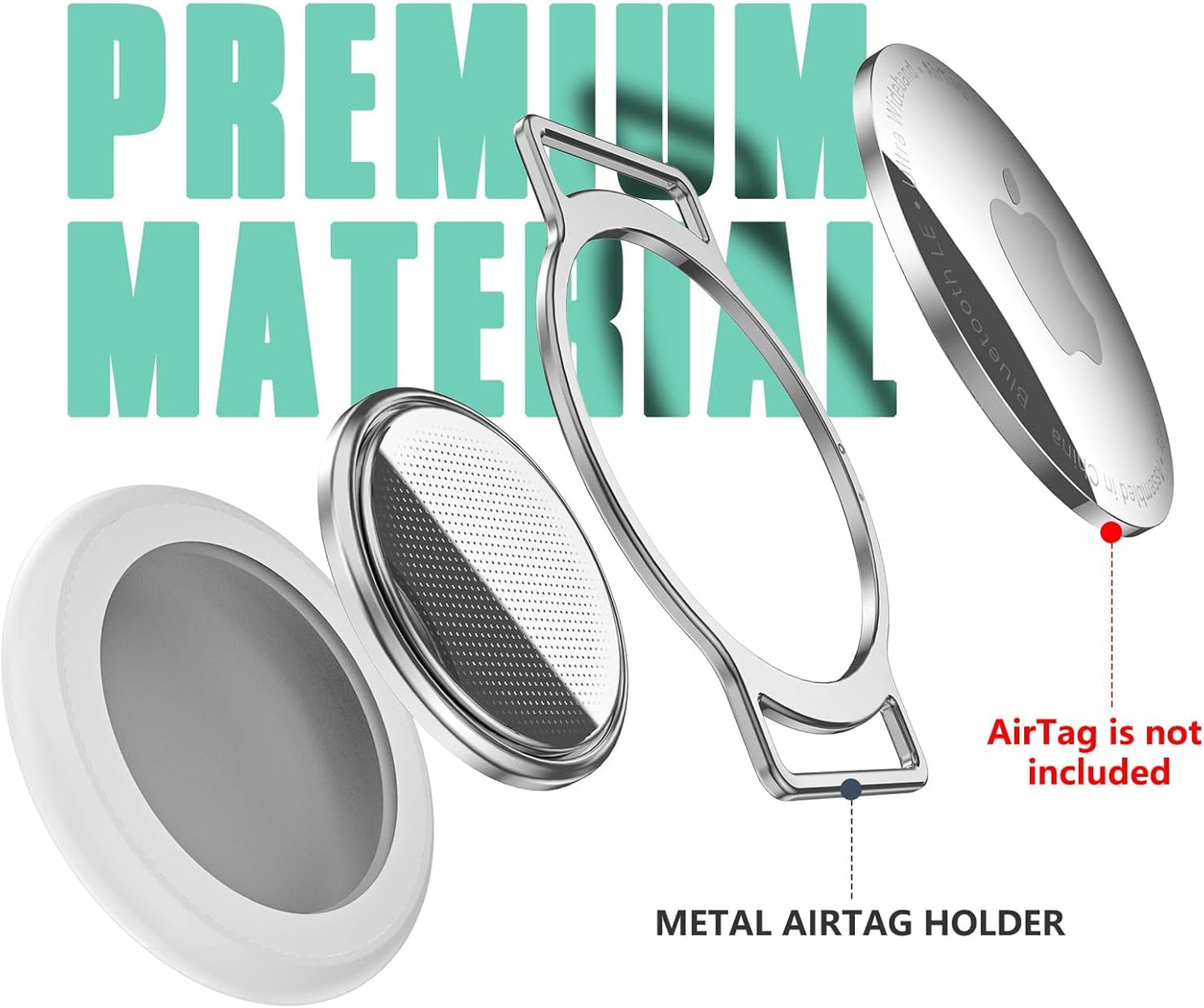 AirTag Cat Collar, Ultra Elastic Cat Tracker Collar, Airtag Holder Compatible with Apple Air Tag, [Lightweight & Scratch Resistant] Adjustable Stepless GPS Pet Collar for Cats Kittens, Green