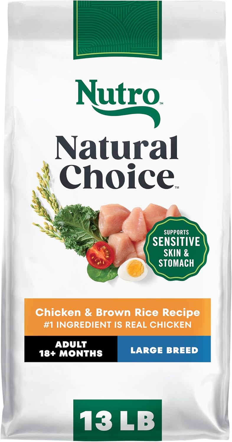 Nutro Natural Choice Chicken & Brown Rice Adult Large Breed Dog Food Dry Recipe, 13 lb. Bag