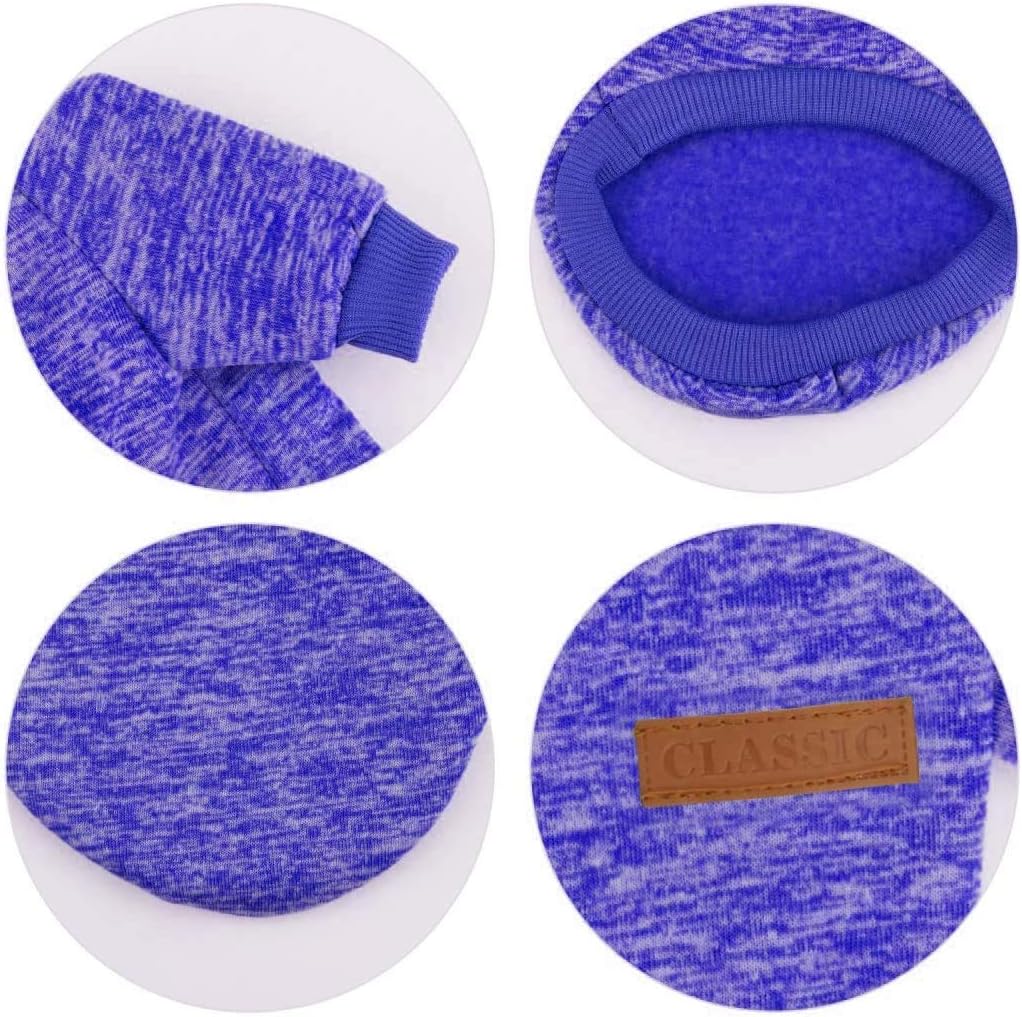 Idepet Pet Dog Classic Knitwear Sweater,Soft Fleece Coat for Small,Medium,Large Dog,Warm Pet Dog Cat Clothes,Soft Puppy Customes (XL, DarkBlue)