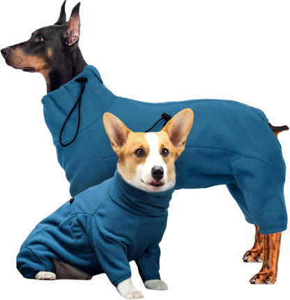 ROZKITCH Dog Pjs Large Breed, Pet Windproof Warm Cold Weather Jacket Vest Cozy Jumpsuit Apparel Outfit Clothes for Small Medium Large Dog Walking Sleep XL