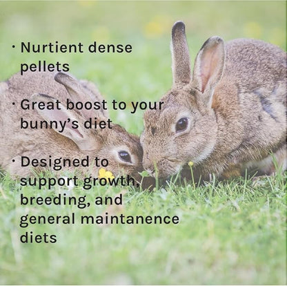 New Country Organics Rabbit Food Pellets | Essential Bunny Supplies | Corn-Free and Soy-Free | 15% Protein Rabbit Feed for Healthy Hoppers | Certified Organic and Non-GMO | 40 lbs
