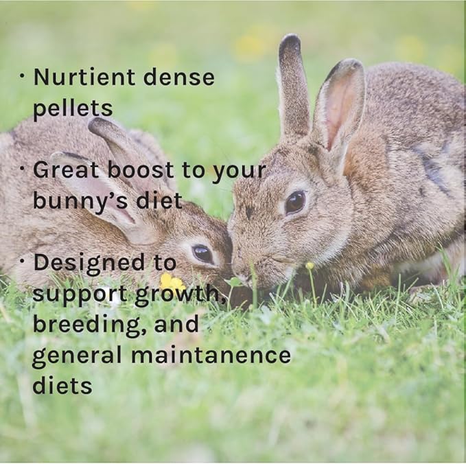 New Country Organics Rabbit Food Pellets - Essential Bunny Supplies - Corn-Free and Soy-Free - 15% Protein Rabbit Feed - Certified Organic and Non-GMO - 25 lbs