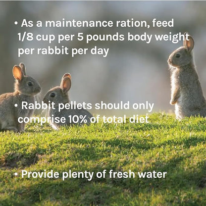 New Country Organics Rabbit Food Pellets - Essential Bunny Supplies - Corn-Free and Soy-Free - 15% Protein Rabbit Feed - Certified Organic and Non-GMO - 25 lbs