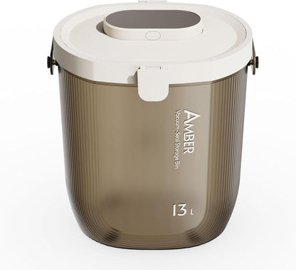 VOOCOO Automatic Dog & Cat Food Container - 16.5lbs Vacuum Sealed Storage Bin, 30-Day Freshness, Translucent Lock Lid & Quick Open, Includes Bags