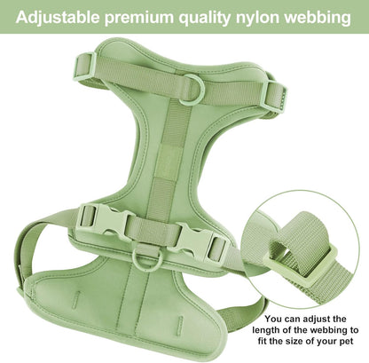 Wisedog No Pull Lightweight Dog Vest Harness with Soft and Comfortable Cushion, Breathable Mesh, for Small Medium Large Dogs Walking (M(Neck: 11.81"-18.11";Chest: 18.11"-27.95"), Sage Green)
