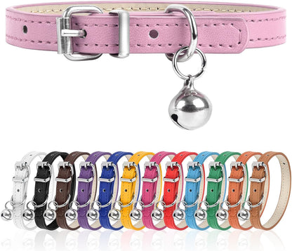 XXS Dog Collar for Teacup Adjustable Teacup Dog Collar for Small Medium Large Dogs 3/8 inch Width (Pink, XXS)