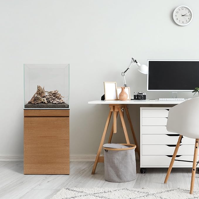 UNS Ultra Clear Rimless Tank - 33GAL | 125L - 19.68x19.68x19.68 | 50x50x50 CM, 8mm Glass Thickness, Leveling Mat Included - Low Iron, High Clarity Fish Tank w/ 45° Mitered Edge - [50C]