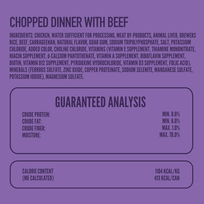 A Strong Heart Wet Dog Food, Chopped Dinner with Beef - 13.2 oz Cans (Pack of 12), Made in The USA with Real Beef