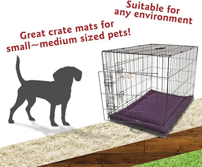 Majestic Pet Orthopedic Memory Foam Dog Crate Mat - Plush Pet Bed Pad for Crates & Kennels | USA Crafted | 30"x21" Villa Aubergine