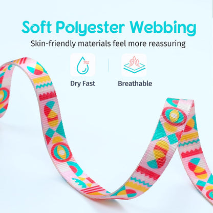 Dooradar Cat Harness and Leash, Escape Proof Adjustable Kitten Vest, Lightweight Soft Pet Straps, Easy Wearing for Small Medium Kitty Safe Walking Travel Control, Rainbow, M