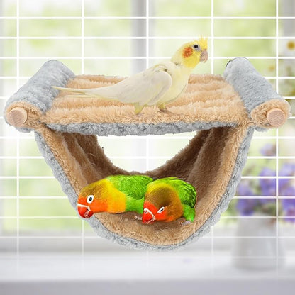 BWOGUE Winter Warm Bird Nest Bed Hanging Hammock Snuggle Hut Parrot House Tent Toy Bird Cage Perch for Parakeet Budgies Cockatiels Lovebird Cockatoo Finch Hamster Chinchilla Guinea Pig