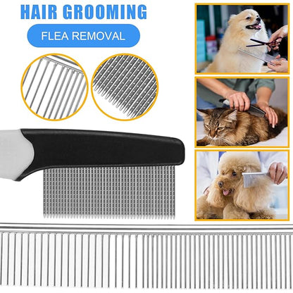 Pet Grooming Kit – Shedding Slicker Brush & Bath Massage Tool for Dogs, Cats, Puppies & Rabbits | Gentle, Easy-Clean Design for Healthy Coats & Relaxing Grooming