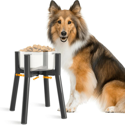 Elevated Dog Bowl Stand for Large Dogs, Adjustable Width 7-10.6, 11" Tall Dog Food Water Stand, Bowl Not Included