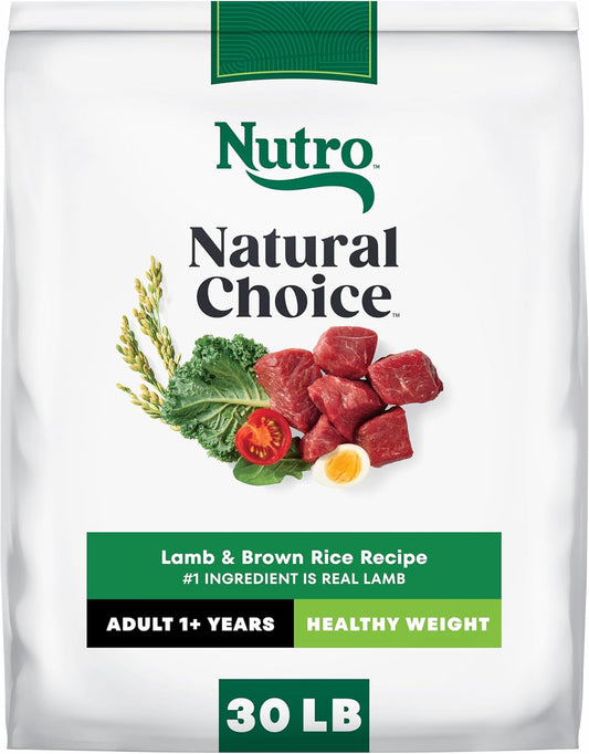 Nutro Natural Choice Lamb & Brown Rice Adult Healthy Weight Dog Food Recipe, 30 lb. Bag