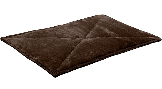 Furhaven ThermaNAP Self-Warming Cat Bed for Indoor Cats & Small Dogs, Washable & Reflects Body Heat - Quilted Faux Fur Reflective Bed Mat - Espresso, Small