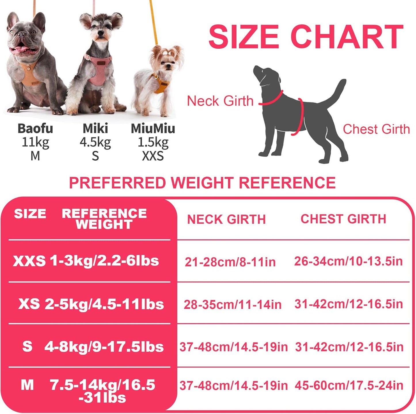 Puppytie No Pull Dog Harness with Multifunction Dog Leash,Soft Adjustable No Choke Escape Proof Pet Harness Vest for Medium Dogs,Suede Bow Wine red,M