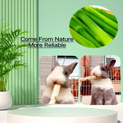 300g Snacks Sweet Bamboo Chew Toy for Rabbits Chew Sticks for Hamster Chinchilla Guinea Pig,Molar Treats Snack for Small Animals