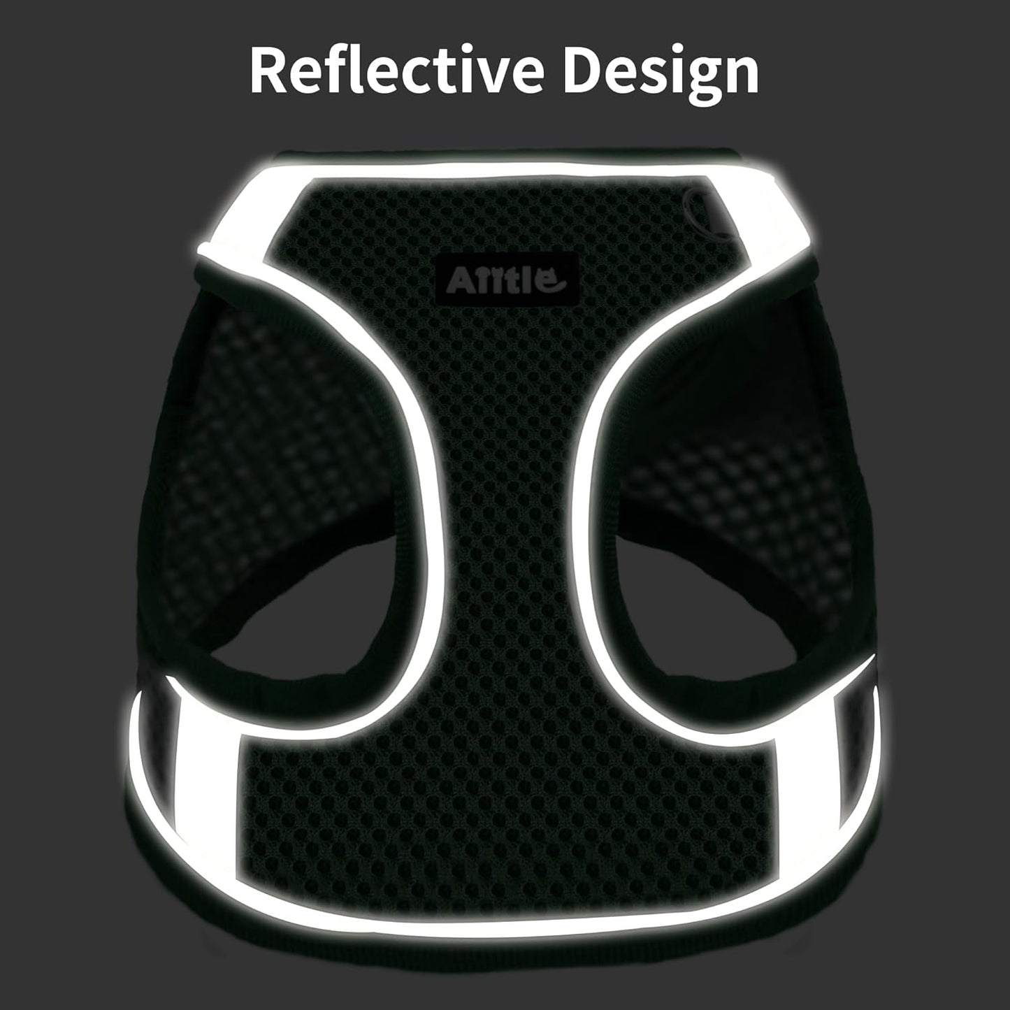 AIITLE No Pull Dog Harness and Leash Set, Step in Adjustable Dog Harness with Padded Vest for All Weather, Dog Leash with Soft Padded Handle, Easy to Put on Small and Medium Dogs Green S