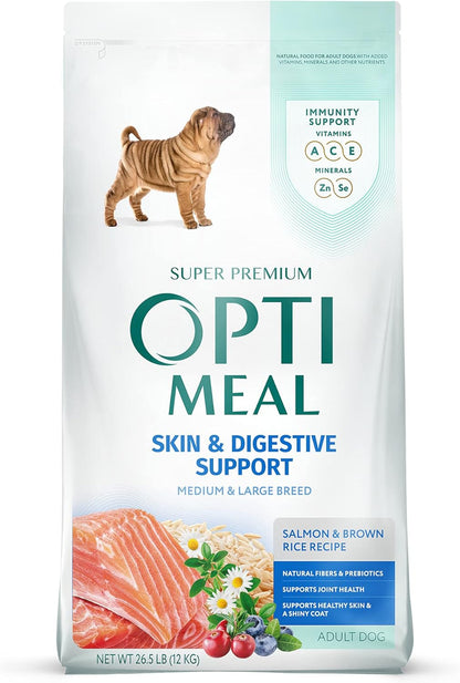 Optimeal Large Breed Dry Dog Food - Promotes Joint Health, Lean Muscles with Skin & Digestive Support, Tasty Protein, Premium Nutrition Made with Natural Ingredients for Medium & Large Adult Dogs