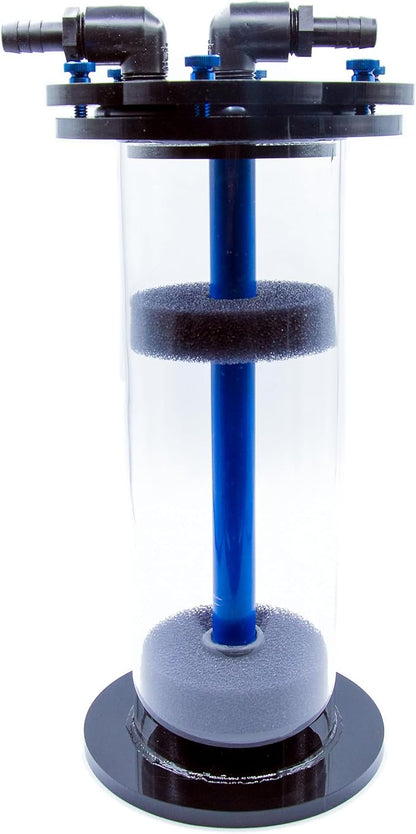 TL Reefs Fluidized Media Reactor 4" Diameter, for GFO, Carbon, Biopellets, Etc, Aquariums up to 150 Gallons (4x12 Without Pump Kit, Black)