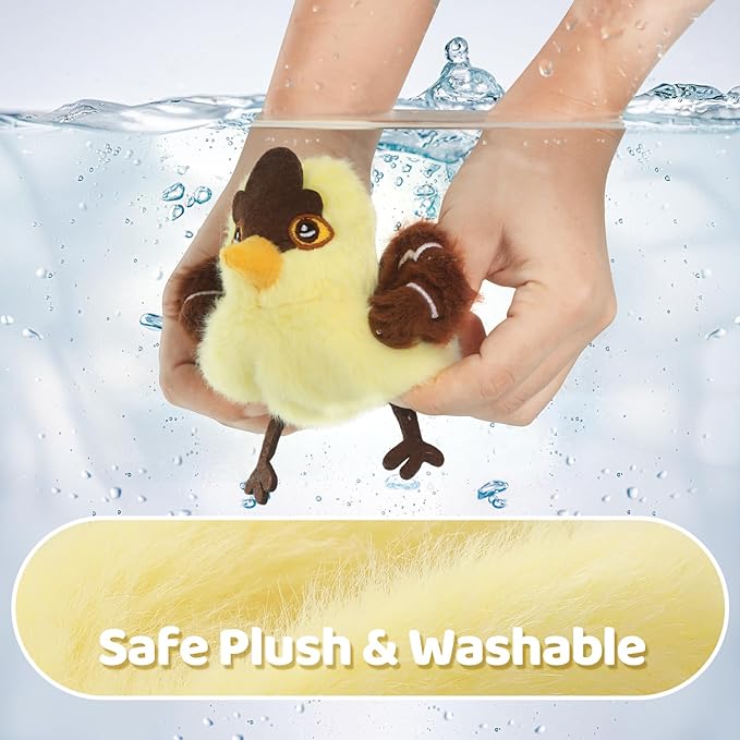 Cat Toys Flapping Bird (No Flying)，Rechargeable Touch-Activated Interactive Toy with Lifelike Chirp for Indoor Cats & Kittens Exercise (Goldfinch