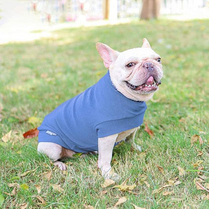 Fleece Dog Sweatshirt - Cold Weather Hoodies Spring Soft Vest Thickening Warm Cat Sweater Puppy Clothes Sweater Winter Sweatshirt Pet Pajamas for Small Dog Cat Puppy (Small, Sky Blue)