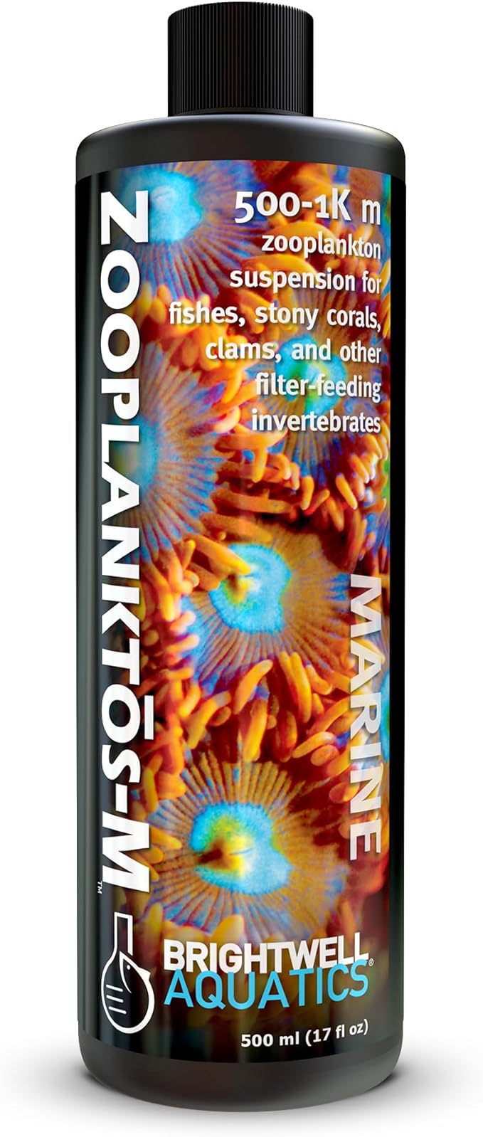 Brightwell Aquatics Zooplanktos-M - Zooplankton Food Supplement for Marine and Reef Aquariums 500-ml