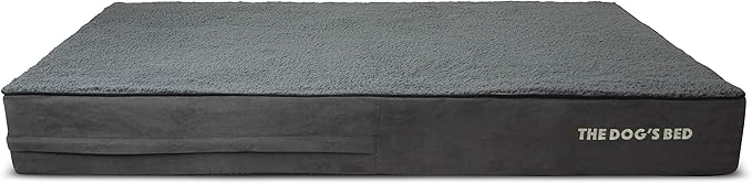 The Dog’s Bed Orthopedic Memory Foam Dog Bed, XXL Grey Plush, Pain Relief for Arthritis, Hip & Elbow Dysplasia, Post Surgery, Lameness, Supportive, Calming, Waterproof Washable Cover