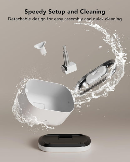 Bundle of PETLIBRO Cat Water Fountain, Cordless Pet Water Fountain Battery Operated+8 Packs Replacement Filters for Dockstream Cat Water Fountain WF005 WF115 WF105, 4 Months Set of Replacement Filters