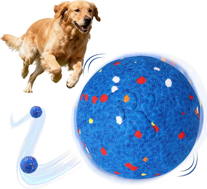 Interactive Dog Ball - Large E-TPU Automatic Vibrating Toy for Medium/Large Dogs, Motion-Activated Active Rolling Balls, Indoor/Outdoor Chew Proof Toy to Relieve Boredom & Anxiety(Blue,Large)