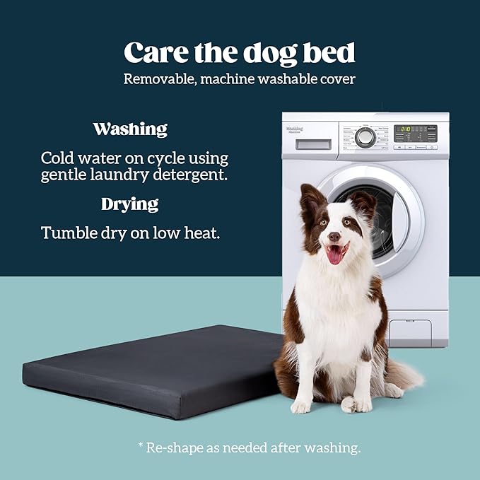 Cybarmour Chew Proof Dog Bed - Orthopedic Indestructible Dog Crate Pad - Outdoor Waterproof Kennel Mat for Aggressive Chewers - Large Breeds & Fits 42-Inch Crate - 41"x27", Black