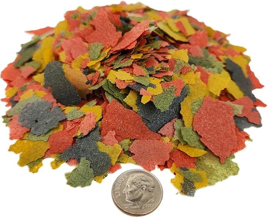 Aquatic Foods Inc. Premium Marine Fish Flakes with Seaweed, Algaes, Spirulina Marine Angels, Butterflies, Tangs Premium Marine AF Flakes - 1/4-lb