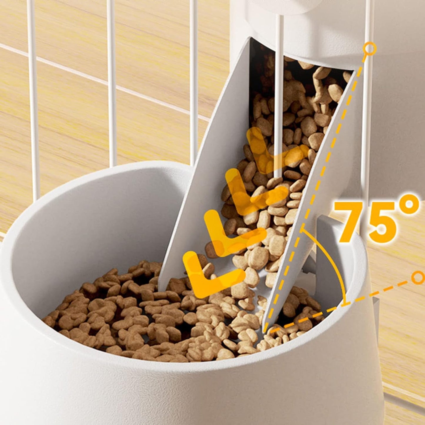 Pet Dog Cat Hanging Automatic Feeders Drinking Bowls, Auto Gravity Rabbits Feeder Water Set, Cage Pet Feeding Bowls Dispenser for Cats Dogs Puppy, Rabbit Hamsters Chinchilla Hedgehog (Pink-Food)