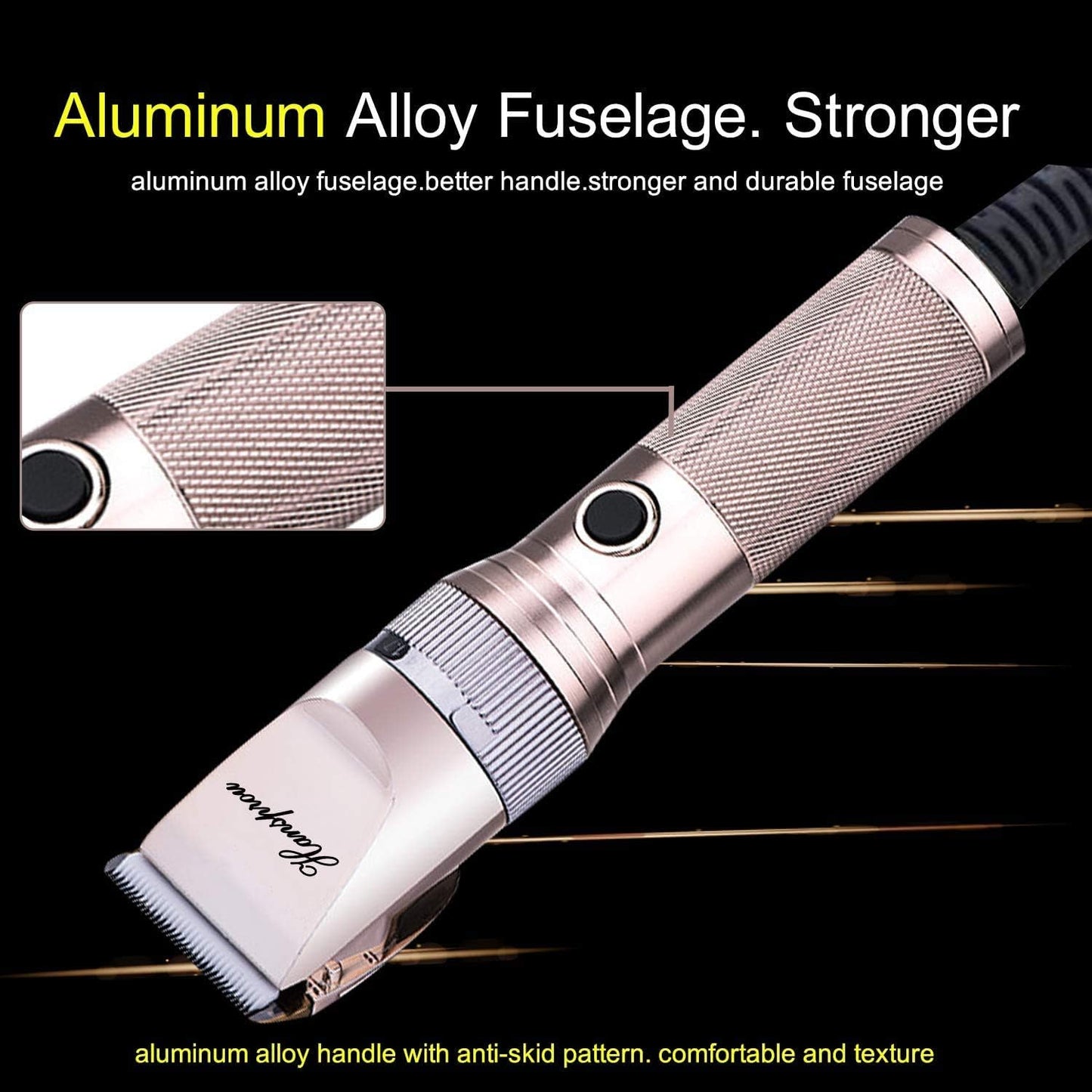 Dog Clippers for Grooming, 12V Pet Hair Clipper, Professional Heavy Duty Pet Grooming Clipper Corded Dog Trimmer for Thick Coats with Guard Combs Brush for Dogs Cats