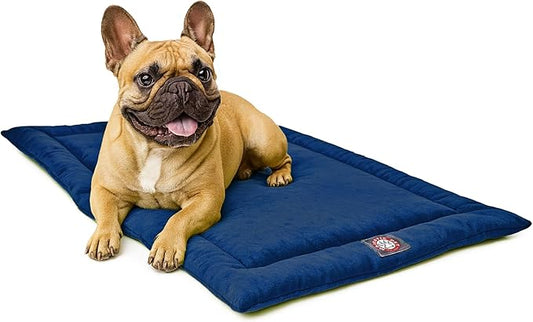 Majestic Pet Orthopedic Memory Foam Dog Crate Mat - Plush Pet Bed Pad for Crates & Kennels | USA Crafted | 30"x21" Villa Navy