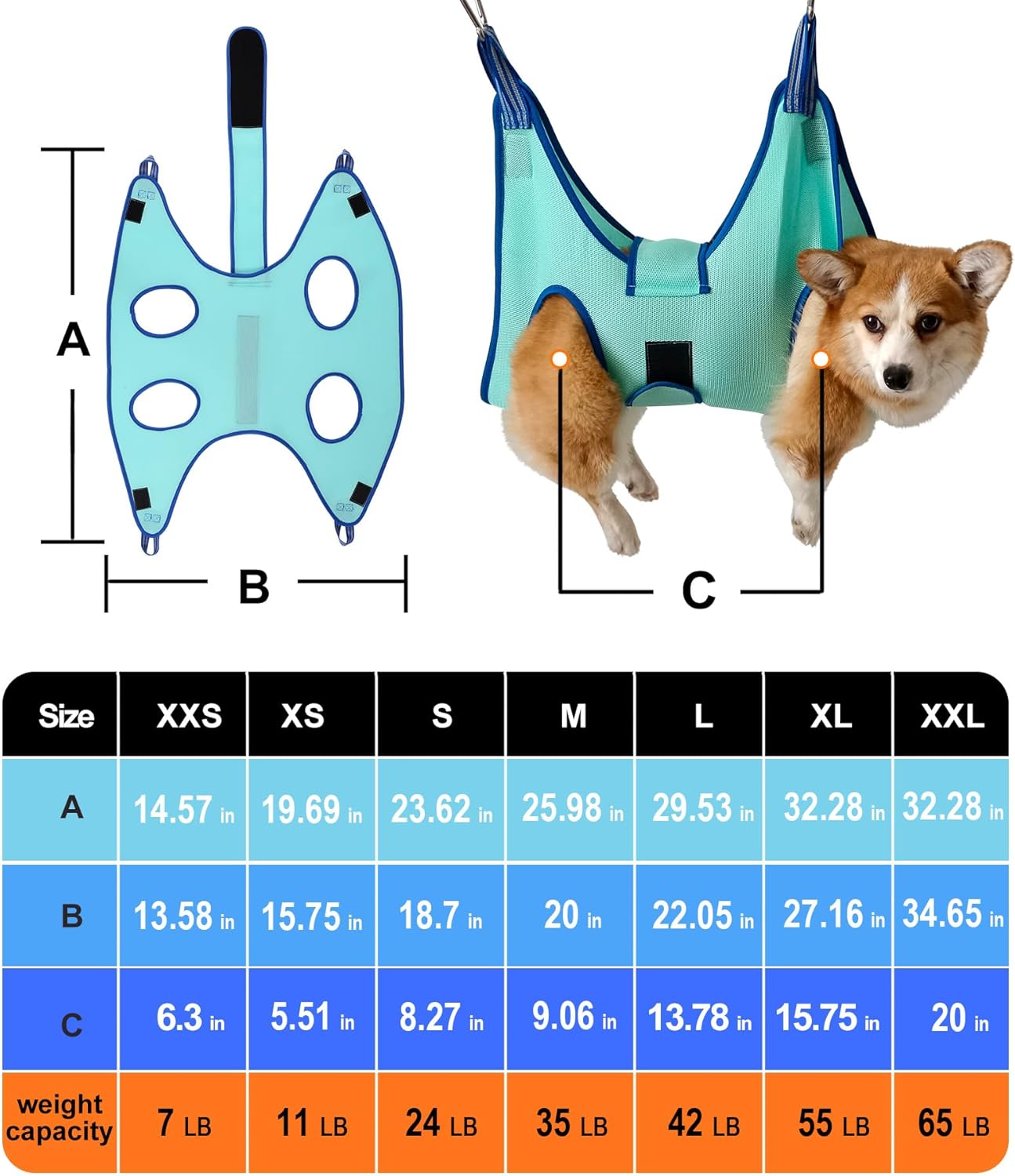 Dog Grooming Hammock,Medium - Large Hanging Harness Holder for Nail Clipping,Nail Trimming Hammock for Pet,Grooming Sling Hanger Restraint for Claw Care