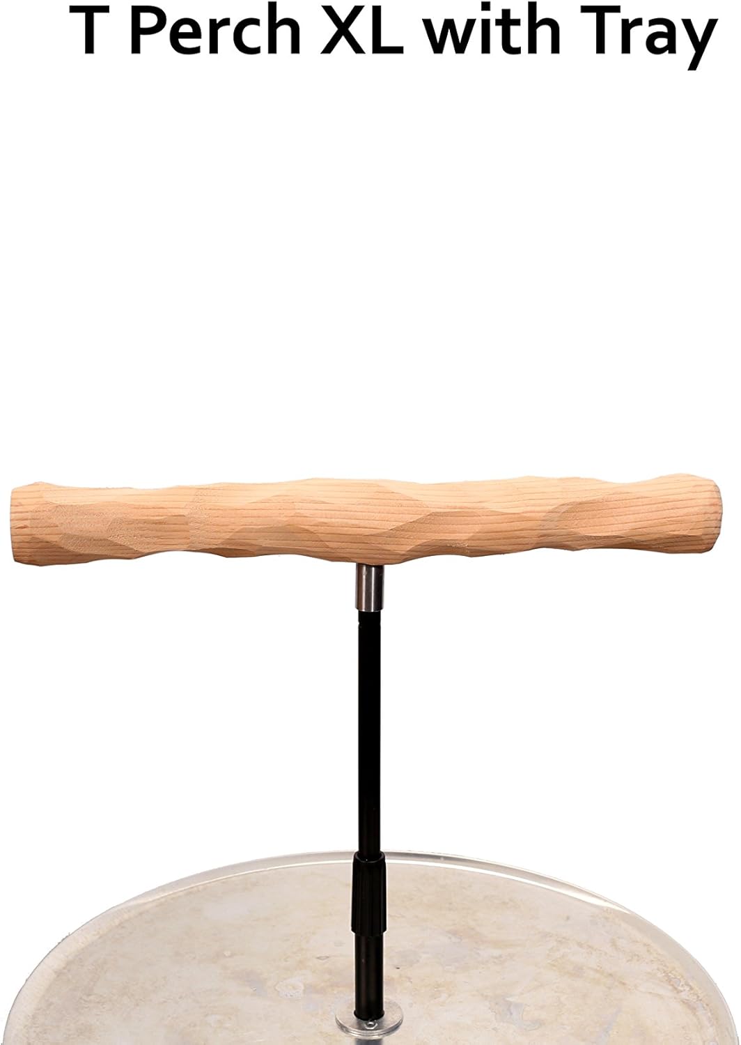 Parrot Training Perch Stand with Potty Tray (T Perch, XL)