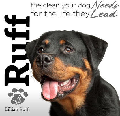 Ruff by Lillian Ruff Activated Charcoal Pet Shampoo – Deep Cleanser, Deodorizer, Stain Remover – Lemon Sage Scent, pH Balanced, Hydrate Dry Itchy Skin – Safe for Puppies & Mature Dogs