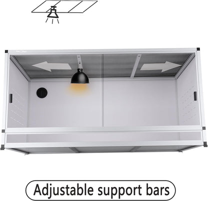 PVC Reptile Enclosure 88x20x20inch Large Reptile TerrariumTempered Glass Doors Habitat 152 Gallon for Bearded Dragon Gecko Lizard Snake, Wide Breeding Lounge Vivarium Area with Sliding Doors Lock