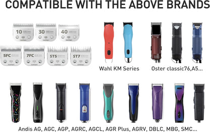 Detachable 7-Skip Tooth Ultra Edge Dog Clipper Blade - Constructed of Carbonized Steel, Resists Heat and Rust with Long-Lasting Sharp Edges - A5 Series (ST7: 1/8" (3.2MM))