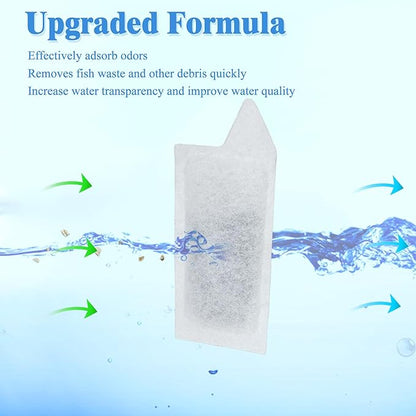 NewKe 10 Pack Small Replacement Cartridges for Tetra Whisper Small Fish Tanks Filter; S Size Filter Cartridge Refills for Aquarium Kits 3-10 Gallons Fish Tanks and for small tanks and filters