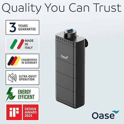 OASE EcoFlow 100 Internal Aquarium Filter, for Freshwater and Saltwater Tanks Up to 26 Gallons, Quiet, Customizable Water Flow, Multi-Stage Filtration