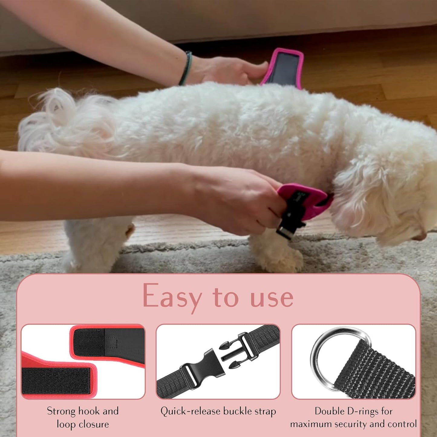 Comfort Fit No Pull Dog Harness – Adjustable Step-in Vest for Small, Medium & Large Dogs, Soft Padded with Leash Clips, Reflective Straps & Handle