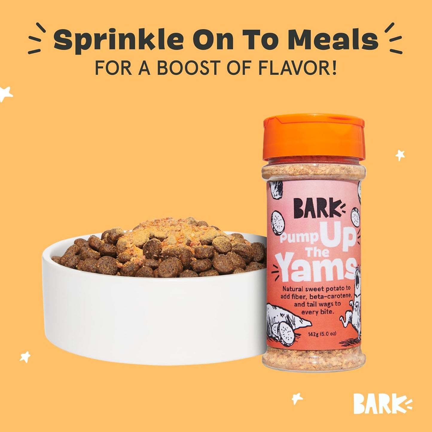 Barkbox - Pump Up The Yams - Dry Dog Food Topper with Superfood Sweet Potato, Single Ingredient - Meal Flavor Enhancer for Large & Small Breeds - 5oz