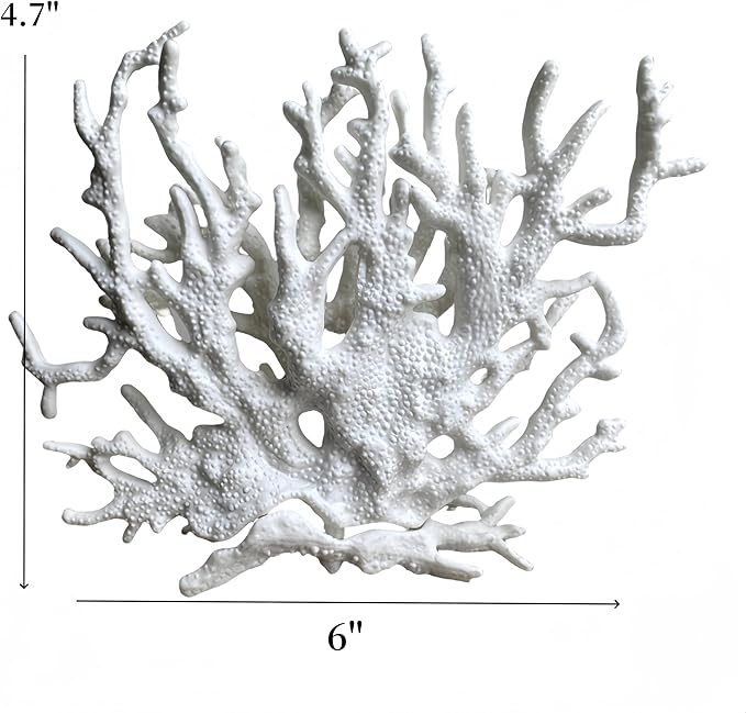 Fish Tank Decorations,Aquarium Corals Decoration, Aquarium Ornaments, Fish Tank Coral, Aquarium Corals Decoration, Fish Decorations for Aquarium (White, Medium)