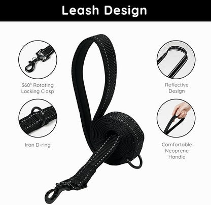 BELLA & PAL Step in Vest Harness for Small and Medium Dogs, No Pull Small Dog Harness with Leash Set, Comfortable Air Mesh Dog Vest Harness with Reflective Strip (Deep Black, XS)